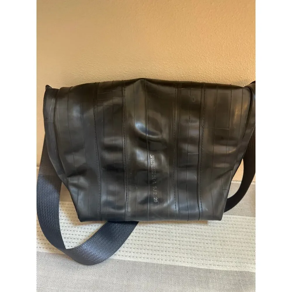 Alchemy Goods Upcycled Bike Tires Tubes Crossbody Bag Black